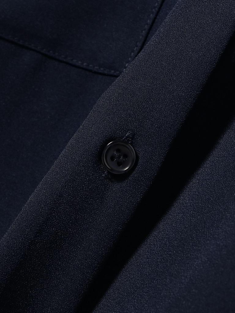 B:MING LIFE STORE by BEAMS Women's Washable Drape Shirt Blouse (Sizes S-M) Navy