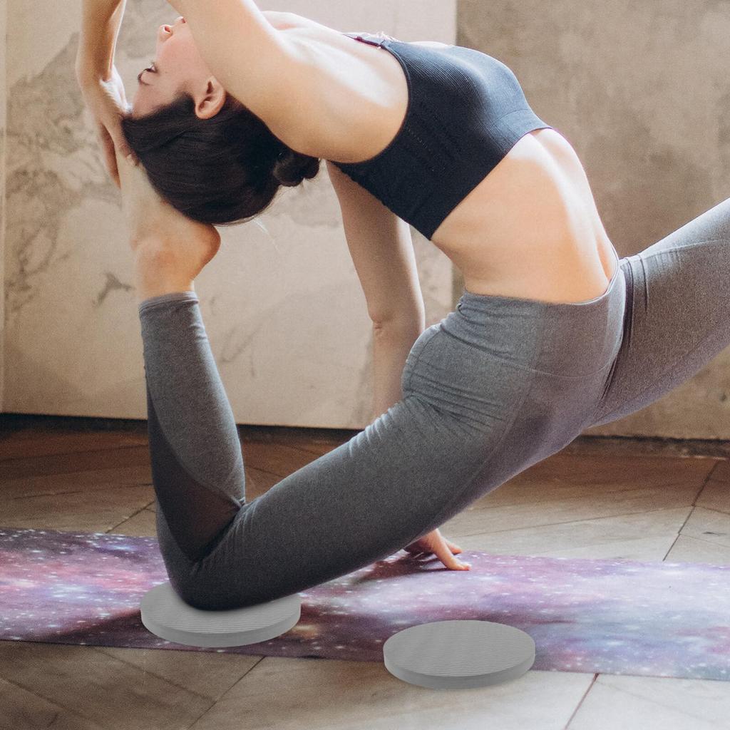 OUNONA Йога Колено Защита Колена для Йоги Спортивная Поддержка Запястья Подушка Одиночная 17см x Серые Накладки, Набор из 2 штук, Подушка, Нескользящие Накладки, Круглые, Толстые,