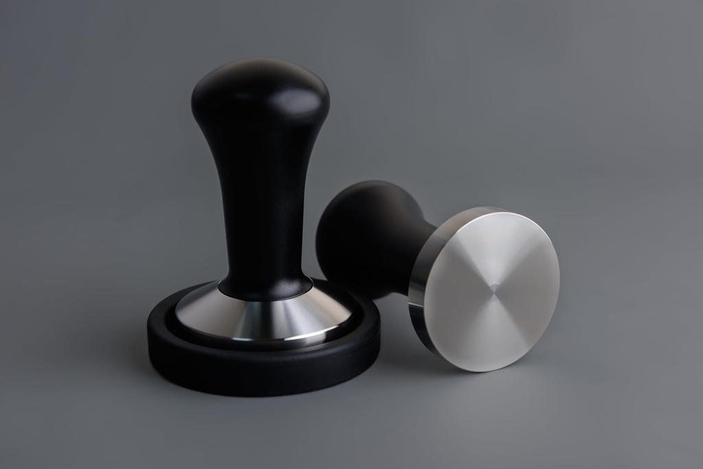 La mellow Espresso Coffee Tamper 515358mm Coffee Tamper for Espresso Machines (53mm Stainless Steel with Aluminum Handle) with Tamper Mat