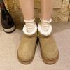 Модные ботинки на плоской подошве с круглым носком, роскошные дизайнерские зимние ботинки, женские зимние модные элегантные ботинки 2024 года