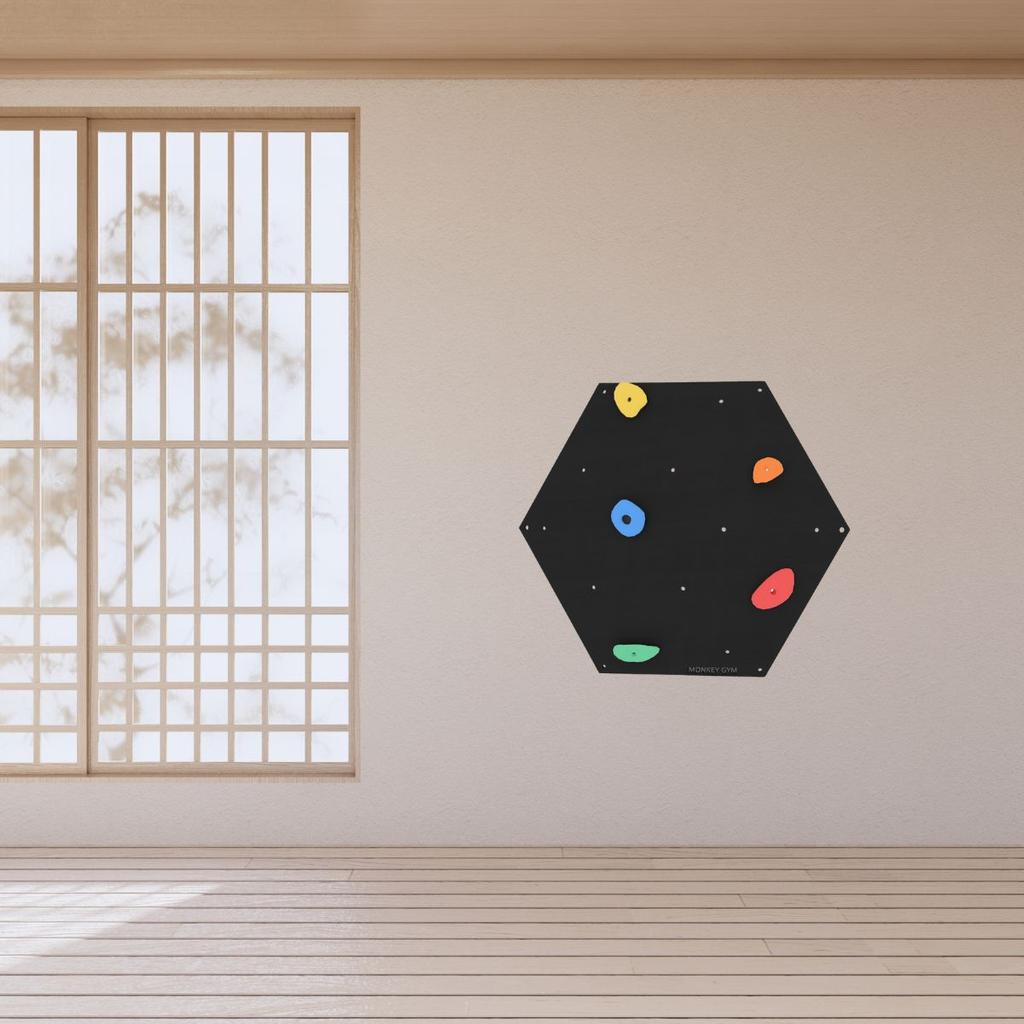 Скалолазный куб 1 Черный - Цветные зацепы