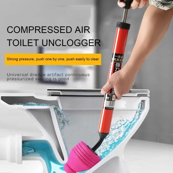 Плунжер для унитаза высокого давления, комплект для очистки унитаза, гибкий инструмент для удаления сливных засоров, инструмент для ванной комнаты и кухни