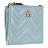 Gucci GG Marmont тисненый V-образный светло-золотистый отделка кожаный чехол для ключей женский светло-голубой