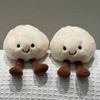 Cute Small Steamed Bun Plush Toy Yoyo Xianxian Adorable Food Stuffed Doll with Smiling Face Legs Soft Plushie Home Decor Gift