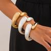 Fashion INS Metal Texture Water Drop Hug Bracelet for Women Exaggerated Design Spring Open Bracelet