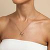 Design sense Classic style 18K gold, letter double layer hollow H home pendant necklace jewelry