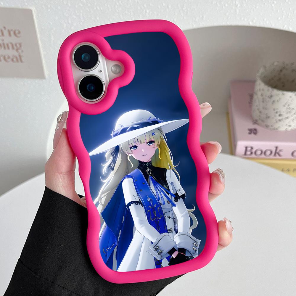 Чехол для телефона Wuthering Waves Phoebe для iPhone 17 16 15 14 13 12 11 Air Pro Max Plus Волнистый край ТПУ Цветная крышка Роскошная крышка