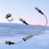 Зарядный кабель 2 в 1 USB на Type-C, 66 Вт, быстрая скорость, двойной порт, плетеный разветвитель Type-C для мобильных устройств