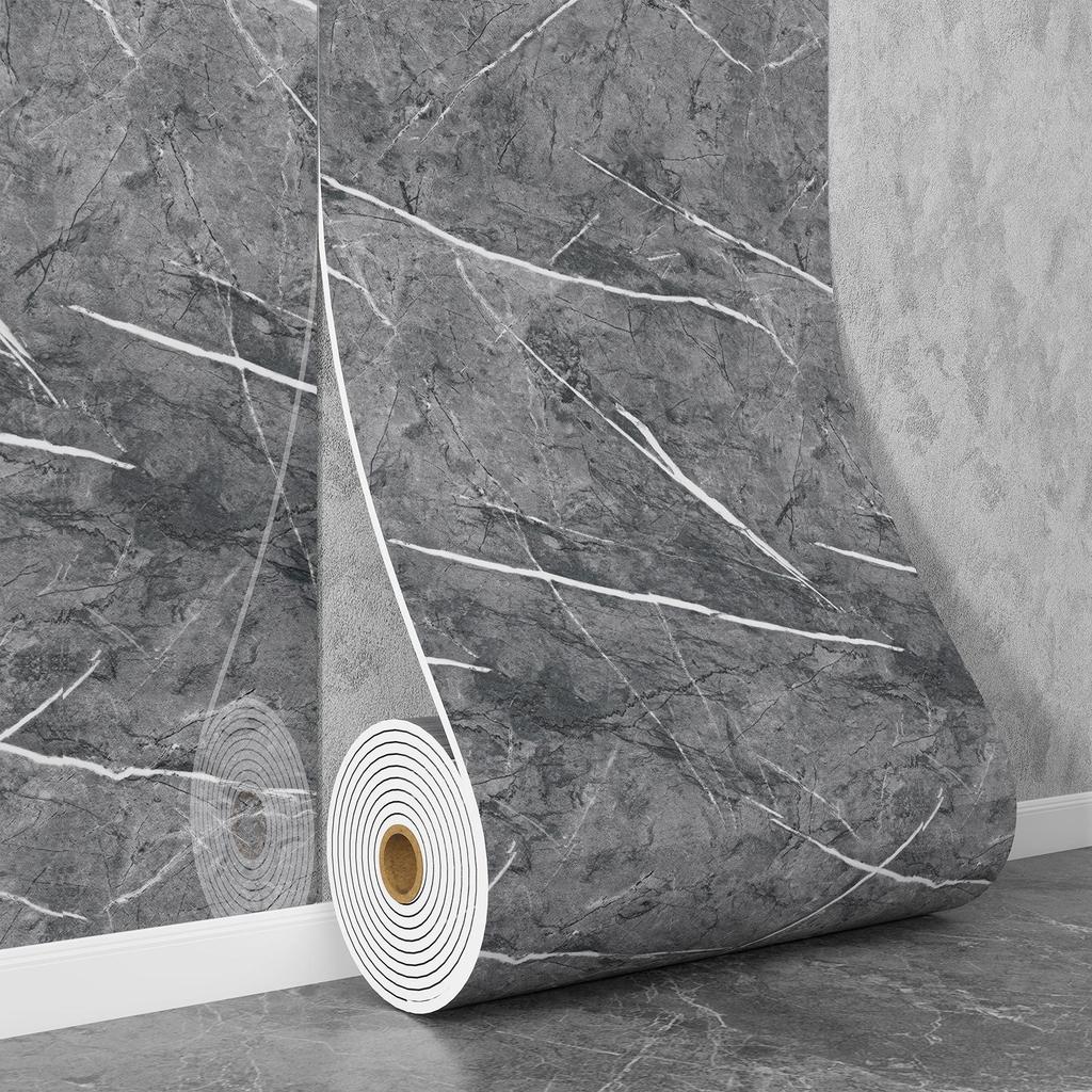 Самоклеящаяся водостойкая настенная наклейка под мрамор для ванной комнаты, гостиной, кухни и ТВ-зоны.
