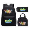 Campus Trend Leisure Children'S Animation Backpack Lightweight Large Capacity Primary And Secondary School Student School Bag Set