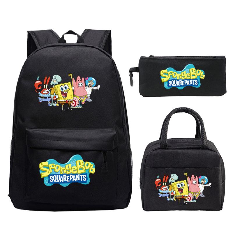 Campus Trend Leisure Children'S Animation Backpack Lightweight Large Capacity Primary And Secondary School Student School Bag Set