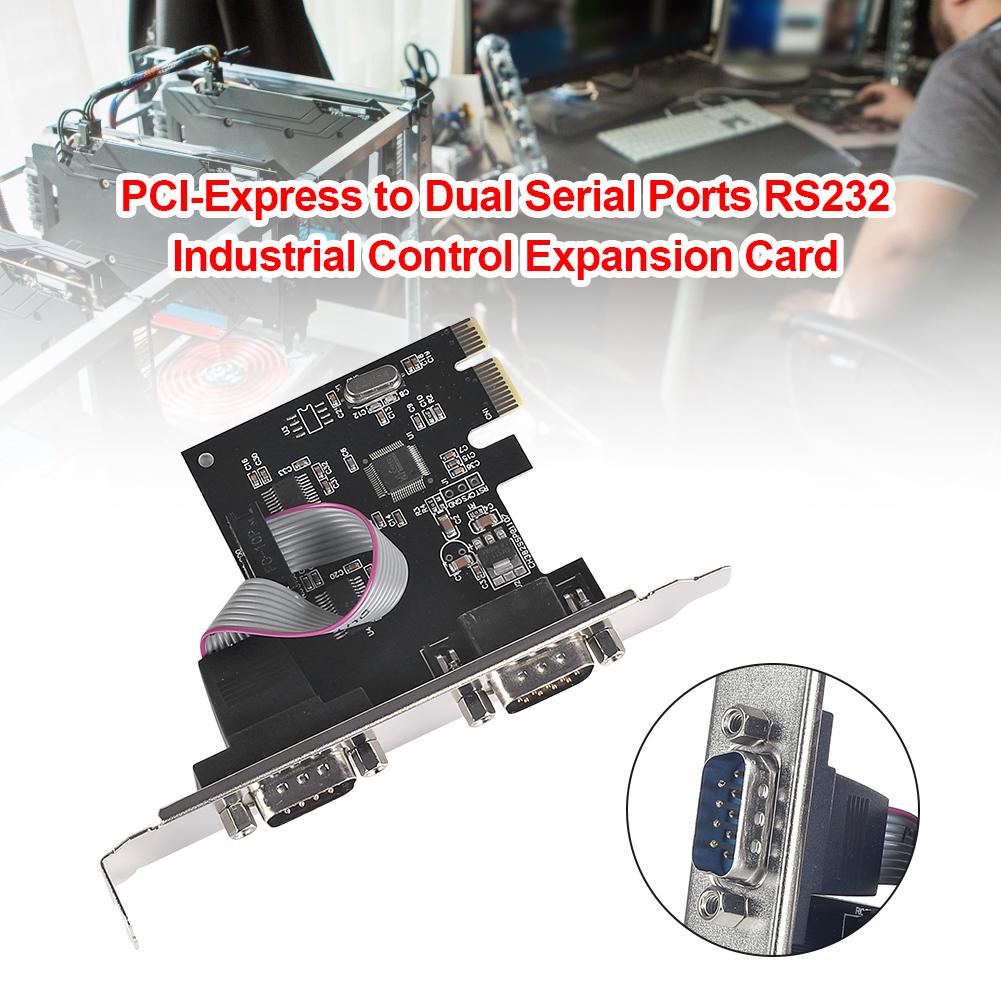 Настольная промышленная управляющая PCIe-адаптерная карта с 2 последовательными портами RS232