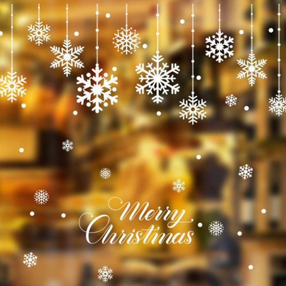 Xmas Merry Christmas New Year Santa Claus Window Sticker Murals Home Decals Christmas Wall Stickers