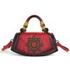 Vintage Embossed Leather Handbags for Women Designer Crossbody Shoulder Bag with Top Handle Chinese Style Handmade Purse 2025