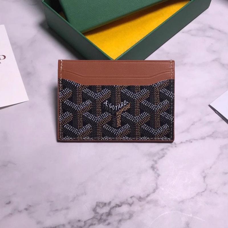 2025 Зубчатый Goyard Унисекс Картхолдер и кошелек - Модный двухслойный дизайн из коровьей кожи