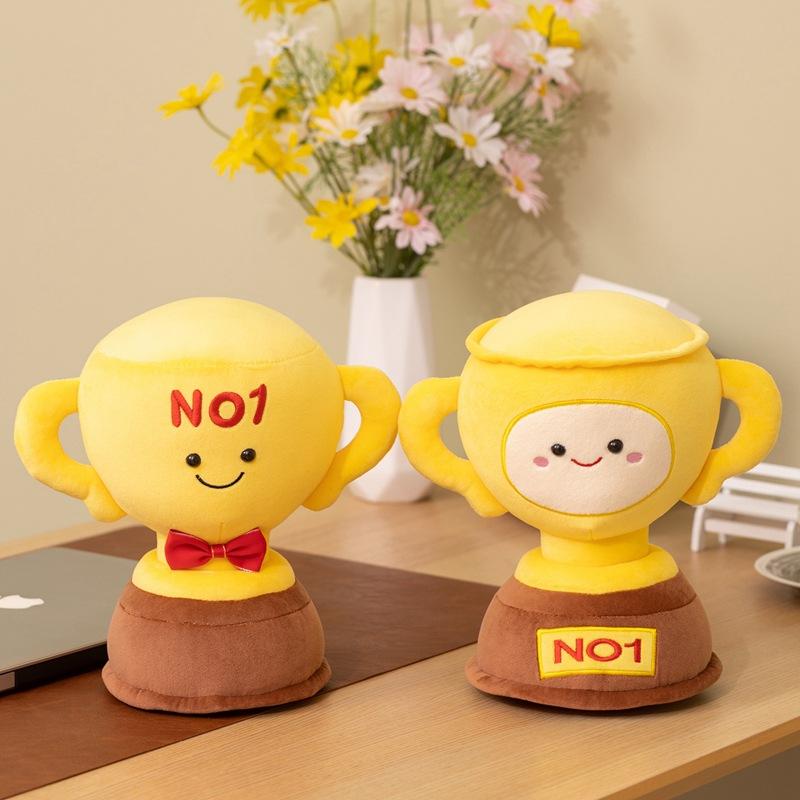 Cute Trophy Doll Plush Toy Funny Elementary School Certificate Pillow