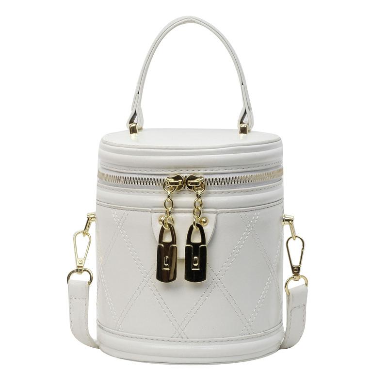 Женская сумка-цилиндр косметичка однотонная сумка через плечо новая цепочка сумка-ведро сумка-мессенджер