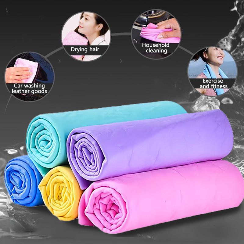 Quick Dry Pet Bath Towel Ultra Absorbent PVA Microfiber Towel for Dogs Cats Fast Water Removal for Home Grooming
