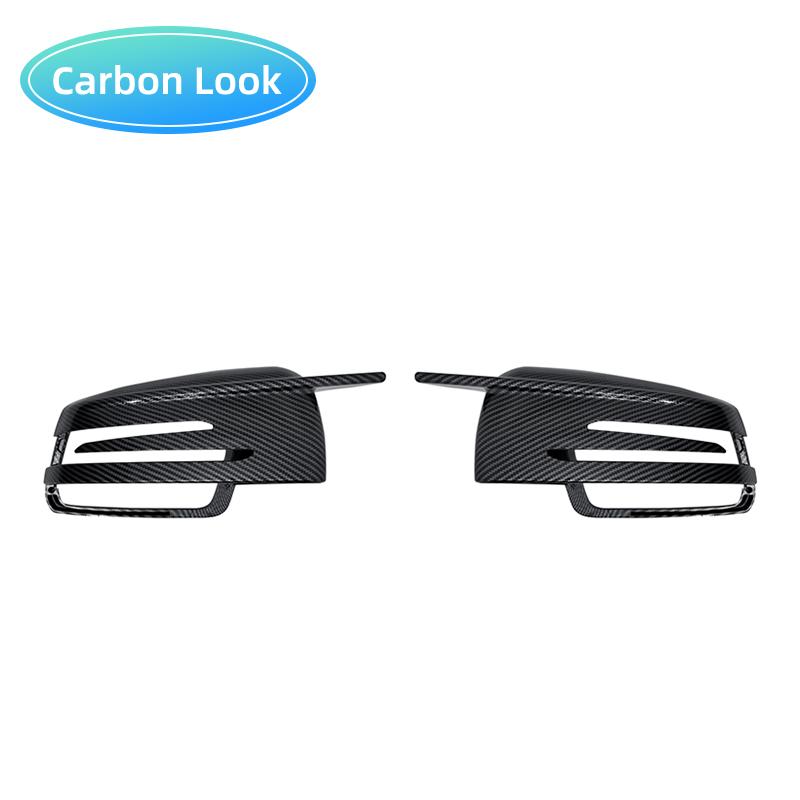 Carbon Fiber Look Side Rearview Mirror Cover Trim For Mercedes Benz ML Class W166 GL X166 GLS X166 GLE W166 / GLE Coupe C292