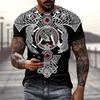 Футболка с призрачным волшебным узором для мужчин Ретро Этнические 3D-принт Футболки Летние Повседневные Футболки с Круглым Вырезом Свободные Топы с Коротким Рукавом