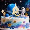 Свечи на день рождения «Космический корабль» Номера 0-9 - Свечи Топпер для торта для празднования юбилея, Вечеринка «Ракета космонавта» для мальчиков