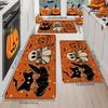 VIKAMA Halloween Decor Carpet Orange Door Mat Kitchen Rug Welcome Mat Rug For Bedroom Carpet For Living Room Bathroom Mat Home