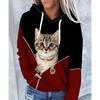 Lovely Cute Cat 3d Print Hoodie Women Fashion Oversized Women Hoodies Sweats Coat Girl Hooded Sweats Pullover Women's Clothing