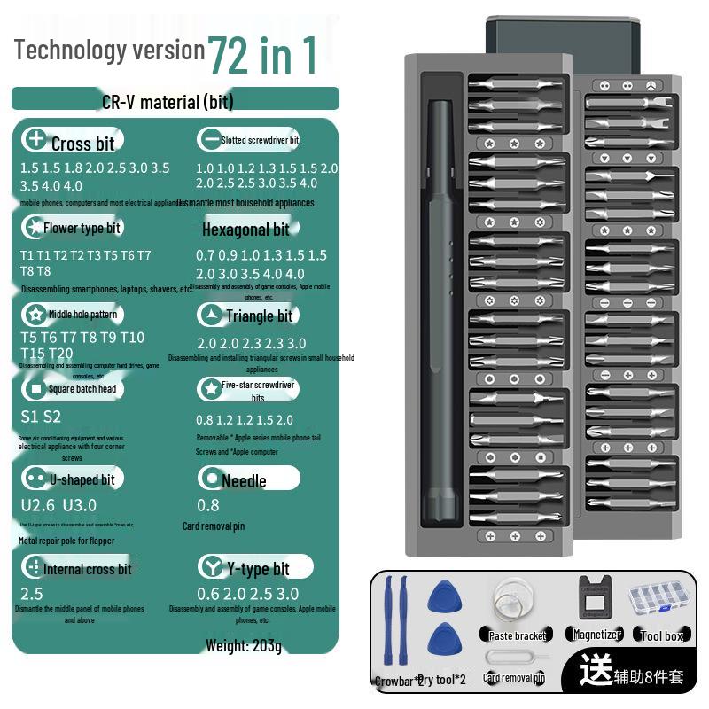 Набор прецизионных отверток для мобильных устройств и компьютеров - Профессиональный набор инструментов для ремонта и чистки