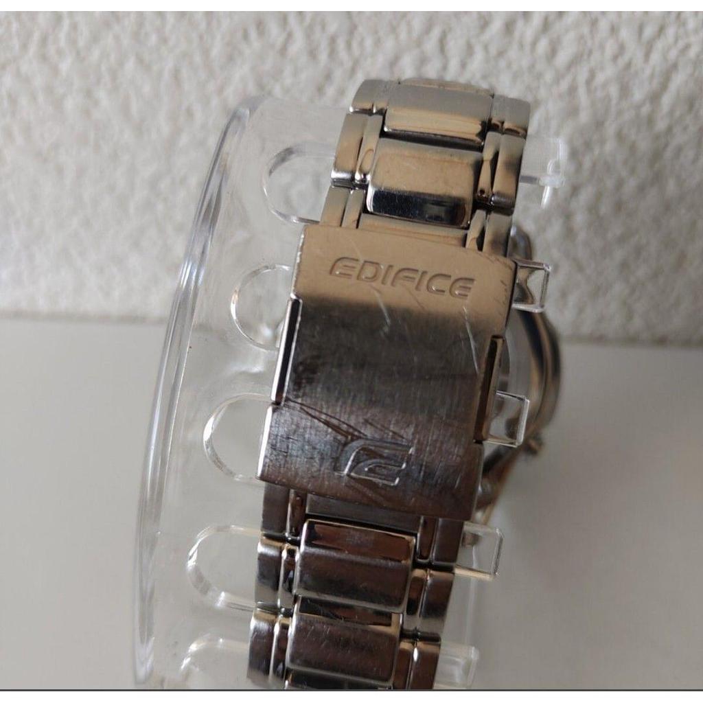 Б/у Мужские радиоуправляемые солнечные часы Casio Edifice Аналогово-цифровые с хронографом из нержавеющей стали