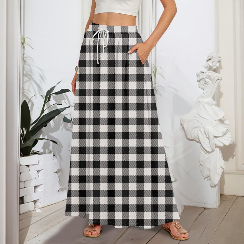 Женские струящиеся расклешенные юбки-макси с оборками и эластичным поясом, элегантные многослойные длинные юбки в стиле бохо