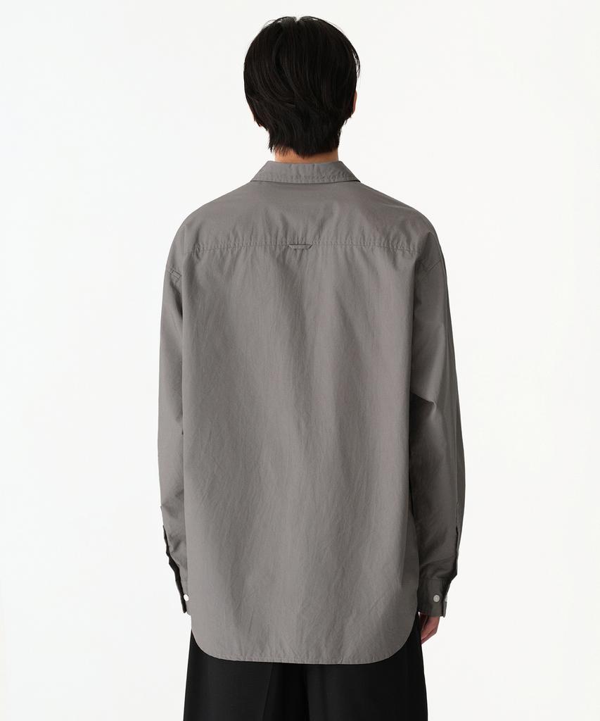 MUSINSA STANDARD Relaxed Washed Poplin Shirt [Medium Grey]