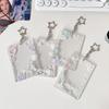 Colorful Graffiti Transparent Kpop 3 Inch Photocard Holder Card Sleeve Small Card Brick Schoolbag Keychain Pendant