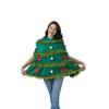 Fantasy Christmas Tree Costume Women Men Unisex Hooded Cape Dress Holiday Party Cosplay Outfit