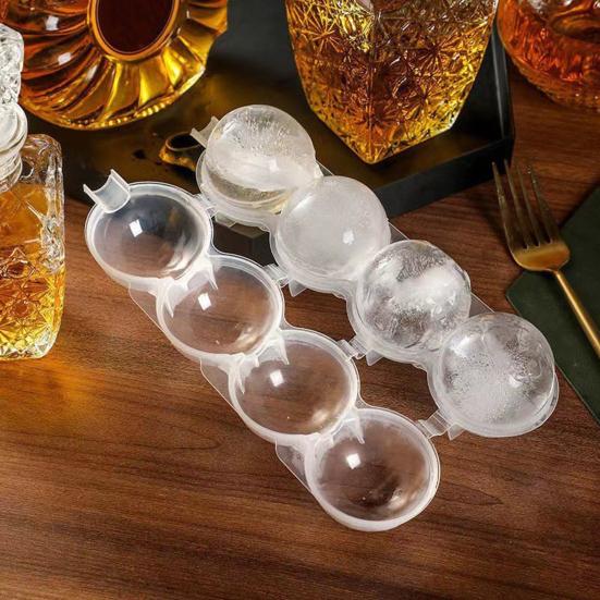 4 шт. Круглый аппарат для приготовления льда с крышкой, легко наполняется и вынимается лед