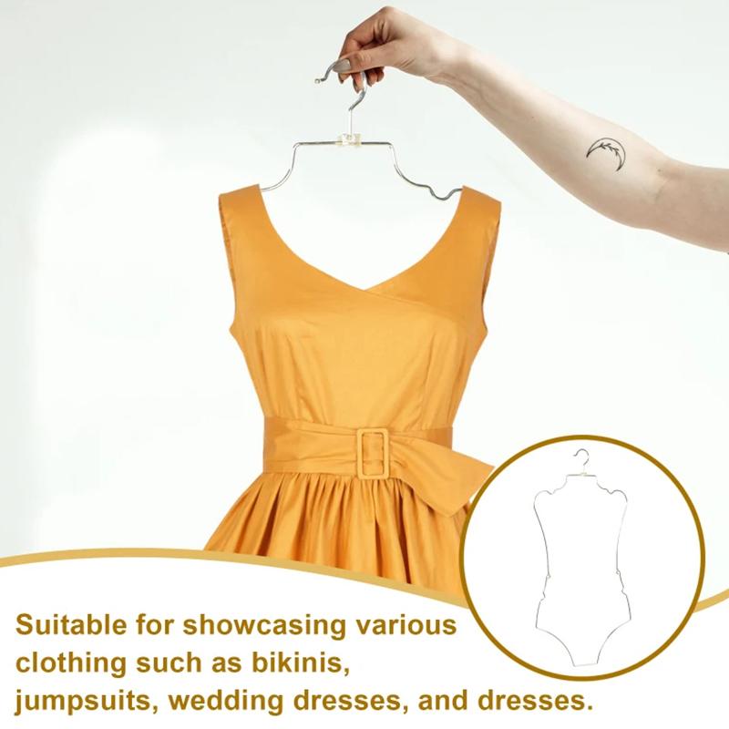 Вешалка для купальника из металлической проволоки, вешалка для бикини в форме тела, складная вешалка для хранения нижнего белья, вешалка для гардероба