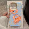 Оранжевый Краб Волна Линия Чехол для Телефона Для iPhone 17 Pro Max 16 15 14 13 12 11 Pro 14 15 Plus 17Air Ударопрочный Силиконовый Мягкий Чехол