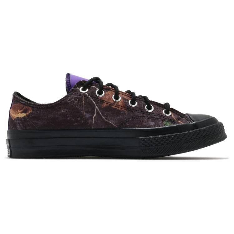 Converse Chuck 70 GTX Low 'Black' (Unisex) Black / Purple / Yellow Canvas Shoes 169367C