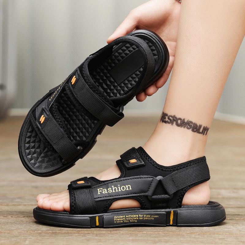 Мужские модные спортивные сандалии: Нескользящая, дезодорирующая, износостойкая, с мягкой подошвой, легкая пляжная обувь для лета