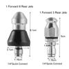 Подключите очиститель канализации из нержавеющей стали, насадка для мойки под давлением, резьба 1/4 дюйма, дноуглубительные работы