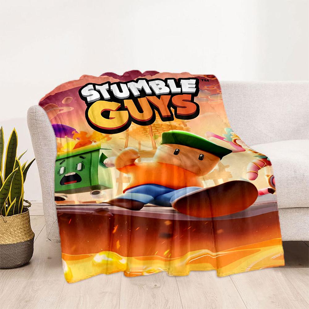 Stumble Guys: Fun Adventure Flannel Blanket-Soft and Suitable for Sofas,Beds,Offices,Travel,All Seasons,Great Gift for Holidays and Birthdays.