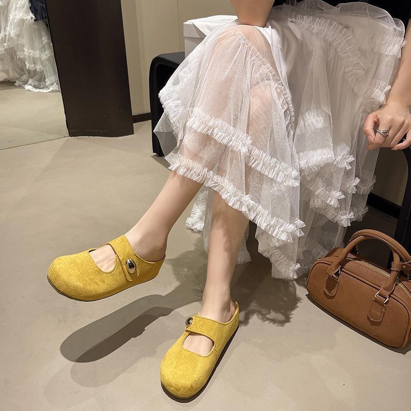 Женские летние шлепанцы Birkenstock в французском стиле на толстой подошве