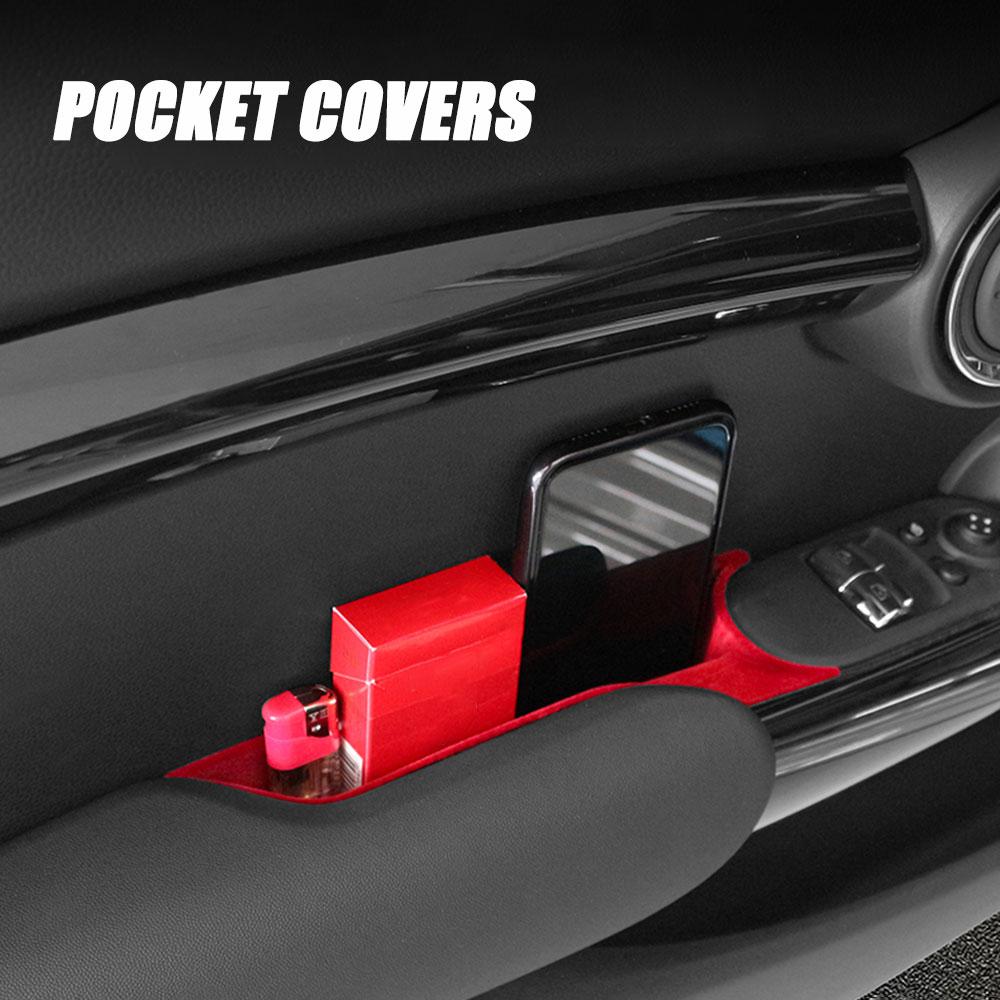 Car Door Storage Box Interior Handle ABS Storage Container Phone Holder For Mini Cooper S JCW F55 F56 Hatchback Car Accessories