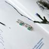 Серебряные серьги с натуральным изумрудом 2.13ct (2152910)