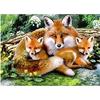 Полный 5D Diy Алмазная картина Дикая лиса Семья Вышивка Крестом Домашний декор Подарок ручной работы