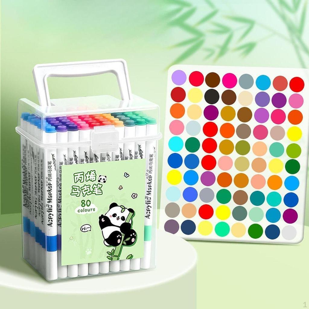 Acrylic Paint Markers Pens for Children Adults Quick Drying Drawing with