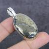 Pyrite Agate Gemstone 925 Sterling Silver Jewelry Pendant 2.05"