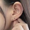 Youngglow 14k маленький цветок серьга-клипса