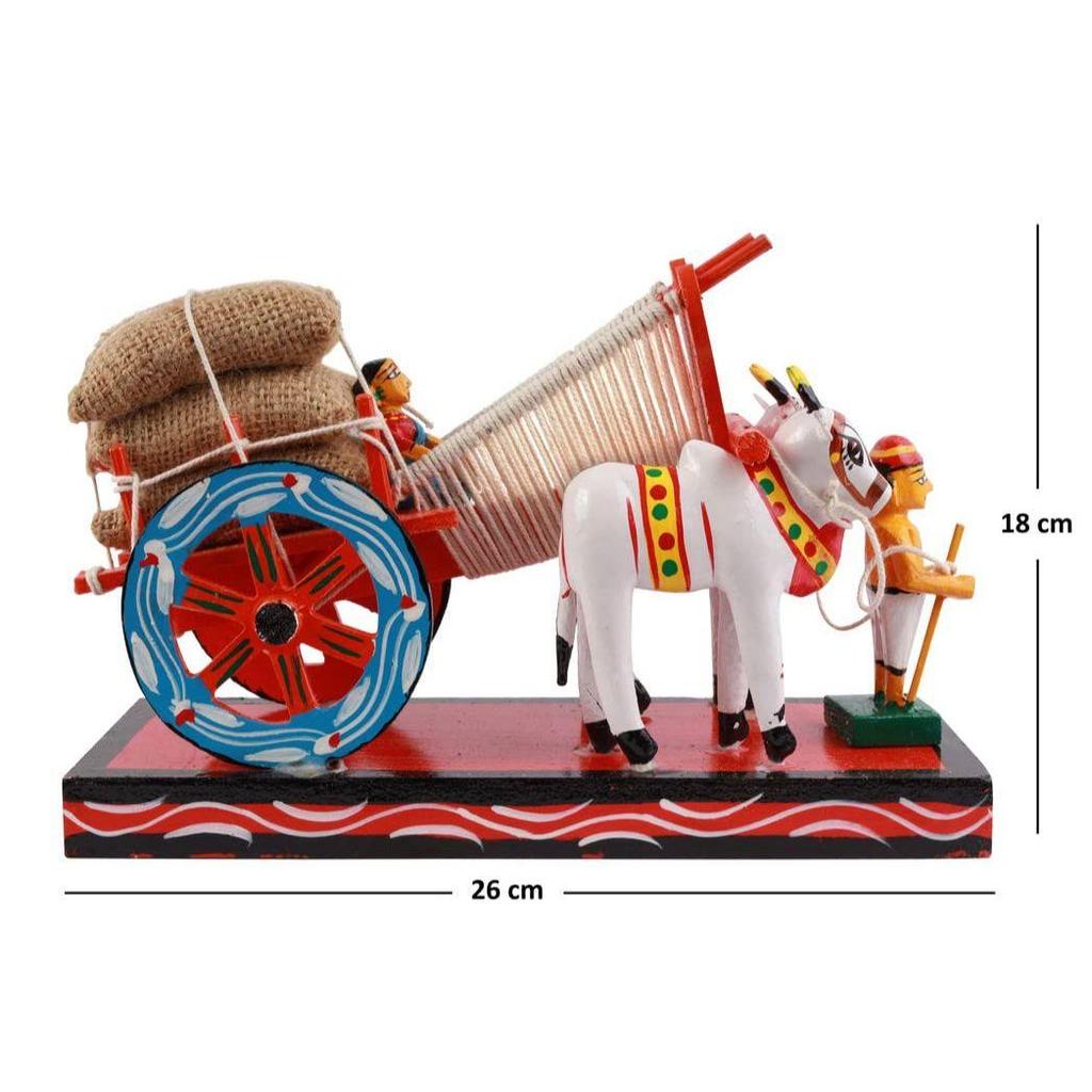 Тележка с волом Деревянные изделия ручной работы Предметы домашнего декора Декор стола Декор стены Экспонат Подарочный предмет