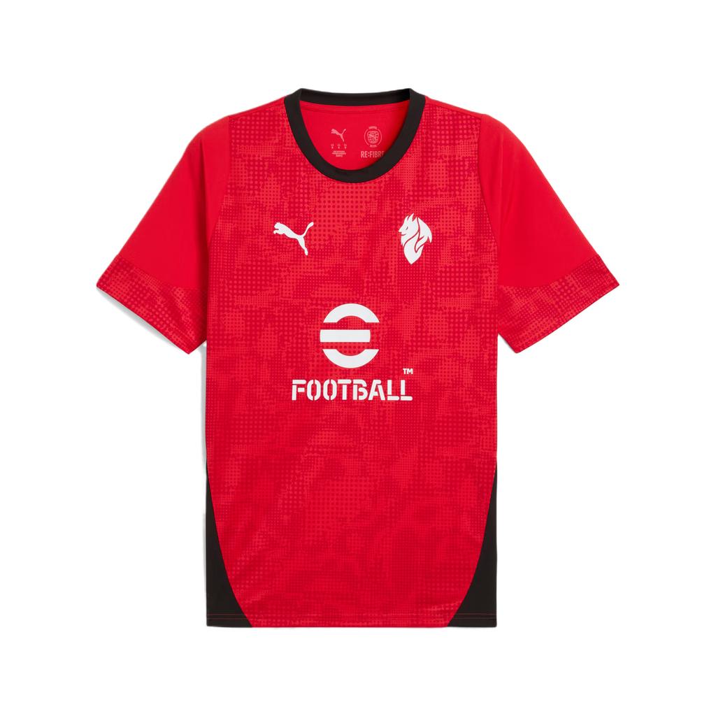 Puma AC Milan Сезон 25/26 С круглым вырезом Облегающий Повседневная Дышащая С коротким рукавом Футбольная футболка Мужские топы 782356-01