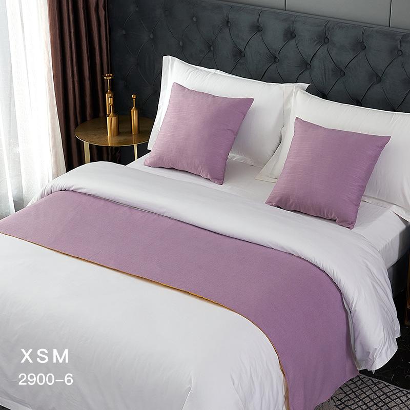 Скандинавские однотонные дорожки для кроватей, простота, хлопковые и льняные дорожки для свадебной комнаты, покрывало для флага на кровать, украшение для отеля, полотенце для хвоста кровати